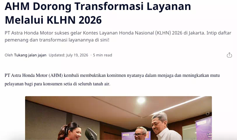 AHM Dorong Transformasi Layanan Melalui KLHN 2026