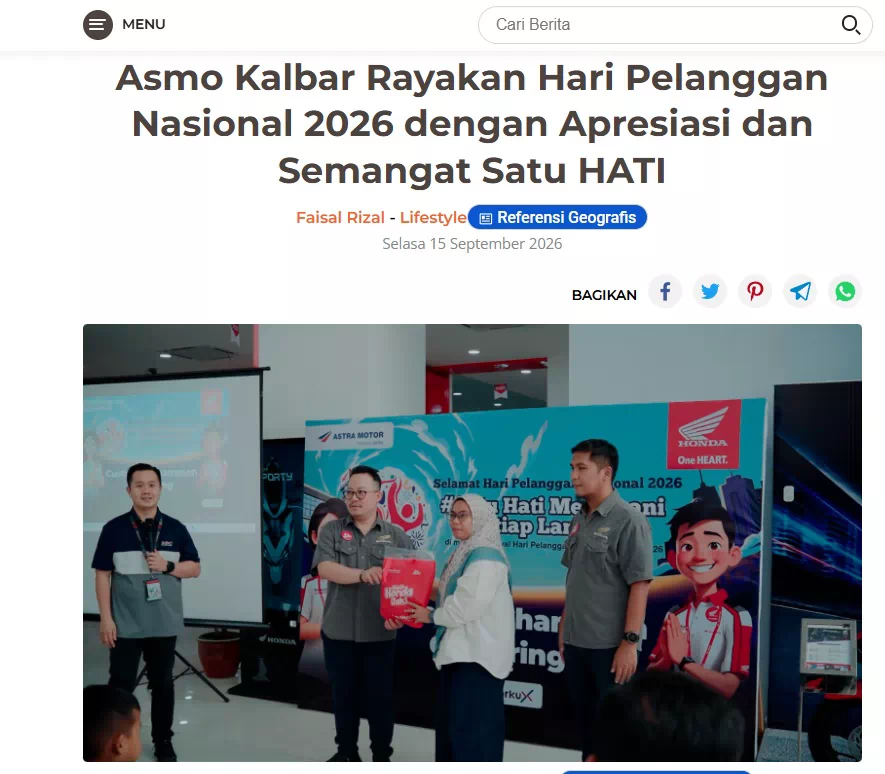 Astra Motor Kalbar Rayakan Hari Pelanggan dengan Aksi Peduli Karhutla