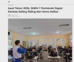 Awal Tahun 2026, SMKN 7 Pontianak Dapat Edukasi Safety Riding dari Asmo Kalbar