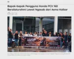 Bapak-bapak Pengguna Honda PCX 160 Bersilaturahmi Lewat Ngasab dari Asmo Kalbar