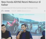 New Honda ADV160 Resmi Meluncur di Kalbar