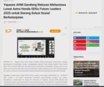 Yayasan AHM Gandeng Ratusan Mahasiswa Lewat Astra Honda SDGs Future Leaders 2025 untuk Dorong Solusi Sosial Berkelanjutan