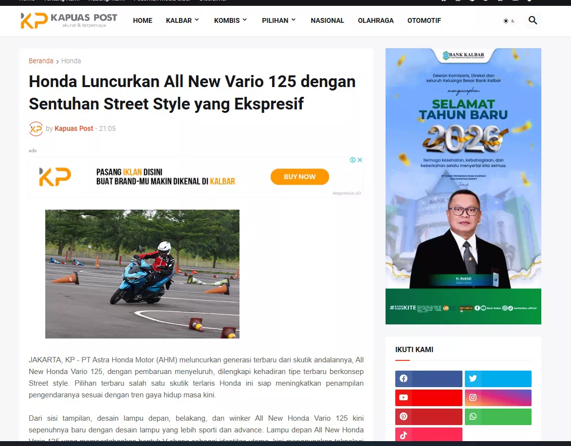 Honda Luncurkan All New Vario 125 dengan Sentuhan Street Style yang Ekspresif