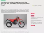 Tampilan Baru, Semangat Baru! Honda New CRF 150L Siap Bikin Petualangan Makin Gagah
