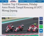 Tembus Top 3 Klasemen, Pebalap Astra Honda Tampil Kencang di IATC Motegi Jepang