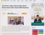 Astra Motor Kalbar Dukung UKK Industri Honda untuk Cetak Lulusan SMK Siap Kerja
