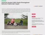Layanan Honda CARE: Gratis Penanganan Darurat, Praktis dan Cepat