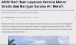 Dukung Pemulihan Bencana di Sumatera, AHM Hadirkan Layanan Service Motor Gratis dan Bangun Sarana Air Bersih