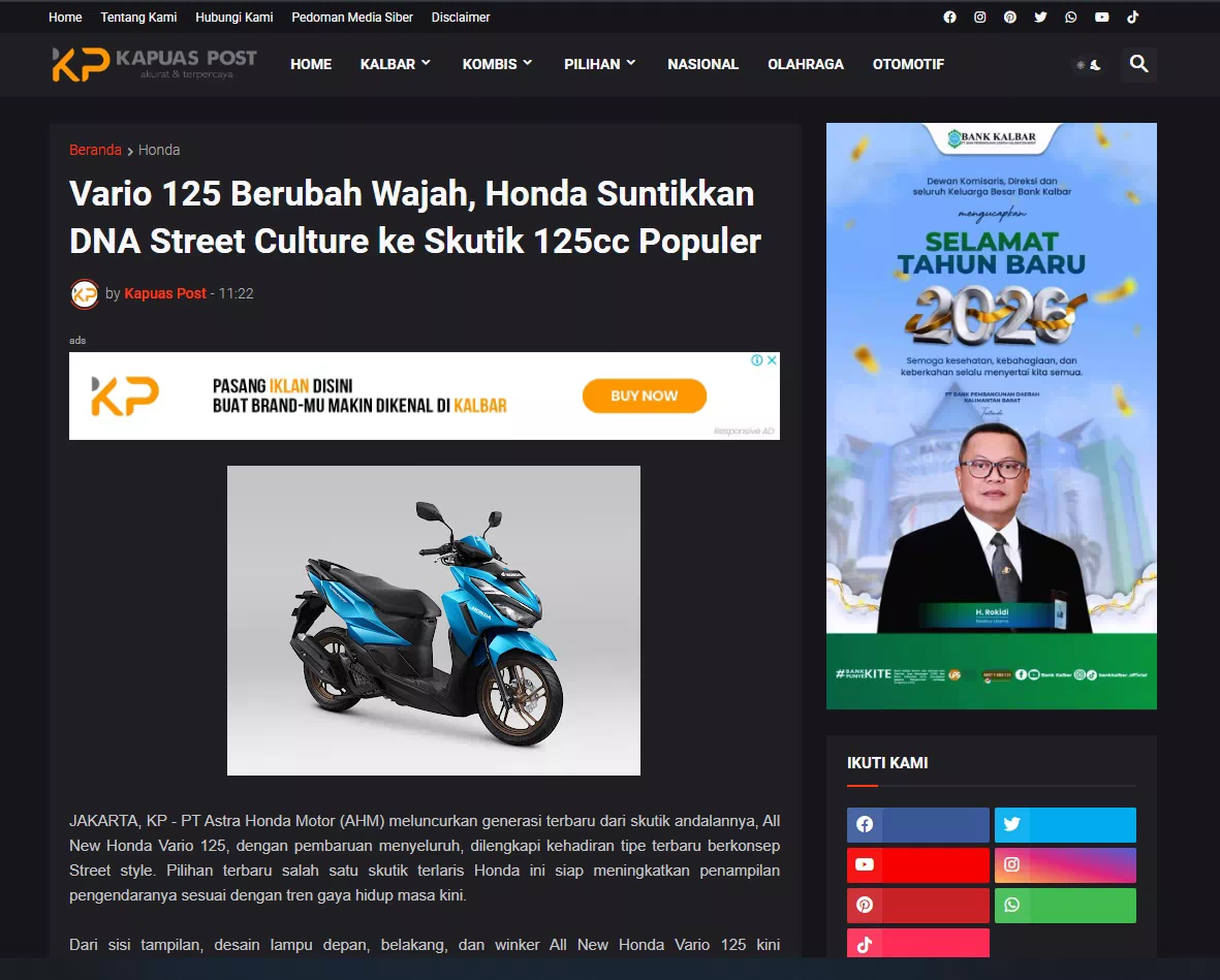 Vario 125 Berubah Wajah, Honda Suntikkan DNA Street Culture ke Skutik 125cc Populer