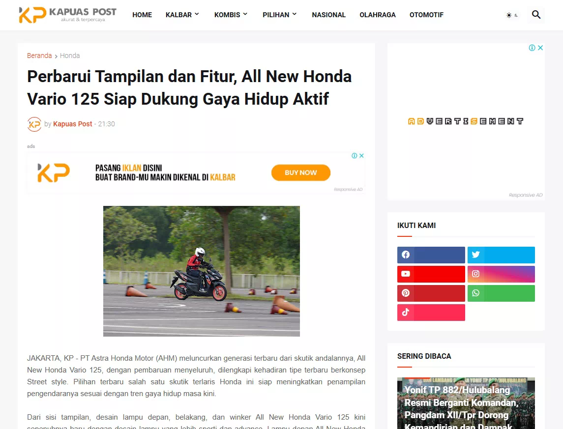 Perbarui Tampilan dan Fitur, All New Honda Vario 125 Siap Dukung Gaya Hidup Aktif