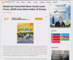 Mudah dan Hemat Beli Motor Honda Lewat Promo JEDER Astra Motor Kalbar di Sintang