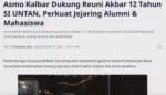 Asmo Kalbar Dukung Reuni Akbar 12 Tahun SI UNTAN, Perkuat Jejaring Alumni &amp; Mahasiswa
