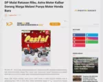 DP Mulai Ratusan Ribu, Astra Motor Kalbar Dorong Warga Melawi Punya Motor Honda Baru