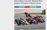 Ramadhipa Impresif, Melesat Raih Podium Perdana di Moto3 Junior