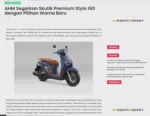 AHM Segarkan Skutik Premium Stylo 160 dengan Pilihan Warna Baru