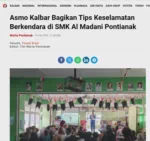 Asmo Kalbar Bagikan Tips Keselamatan Berkendara di SMK Al Madani Pontianak