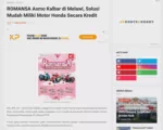 ROMANSA Asmo Kalbar di Melawi, Solusi Mudah Miliki Motor Honda Secara Kredit