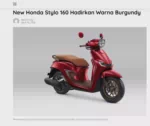New Honda Stylo 160 Hadirkan Warna Burgundy