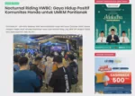 Nocturnal Riding HWBC: Gaya Hidup Positif Komunitas Honda untuk UMKM Pontianak