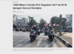 1.960 Bikers Honda PCX Rayakan HUT ke-81 RI dengan Konvoi Merdeka