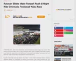 Ratusan Bikers Matic Tumpah Ruah di Night Ride Cinematic Pontianak-Kubu Raya