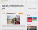 Honda CARE Permudah Konsumen Honda Kalbar Nikmati Servis dan Bantuan Darurat Gratis