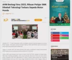 AHM Berbagi Ilmu 2025, Ribuan Pelajar SMK Dibekali Teknologi Terbaru Sepeda Motor Honda