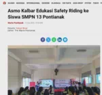 Asmo Kalbar Edukasi Safety Riding ke Siswa SMPN 13 Pontianak