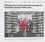 Pebalap Astra Honda raih kemenangan di Mandalika dengan CBR series