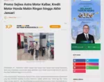 Promo Sejiwa Astra Motor Kalbar, Kredit Motor Honda Makin Ringan hingga Akhir Januari