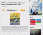 Di Sintang Astra Motor Kalbar Tawarkan Promo Kredit Motor Honda JEDER