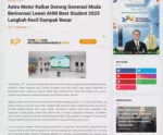 Astra Motor Kalbar Dorong Generasi Muda Berinovasi Lewat AHM Best Student 2025 Langkah Kecil Dampak Besar