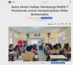 Astra Motor Kalbar Sambangi SMKN 7 Pontianak untuk Kampanyekan Etika Berkendara