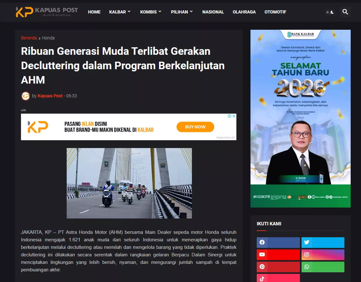 Ribuan Generasi Muda Terlibat Gerakan Decluttering dalam Program Berkelanjutan AHM