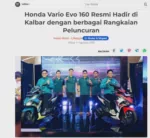 Honda Vario Evo 160 Resmi Hadir di Kalbar dengan berbagai Rangkaian Peluncuran