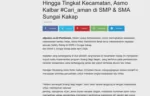 Hingga Tingkat Kecamatan, Asmo Kalbar #Cari_aman di SMP & SMA Sungai Kakap