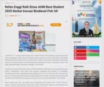 Refan Enggi Raih Emas AHM Best Student 2025 Berkat Inovasi Biodiesel Fish Oil