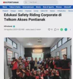 Edukasi Safety Riding Corporate di Telkom Akses Pontianak
