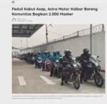 Peduli Kabut Asap, Astra Motor Kalbar Bareng Komunitas Bagikan 2.000 Masker