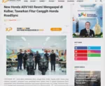 New Honda ADV160 Resmi Mengaspal di Kalbar, Tawarkan Fitur Canggih Honda RoadSync