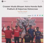 Crosser Muda Binaan Astra Honda Raih Podium di Kejurnas Motocross