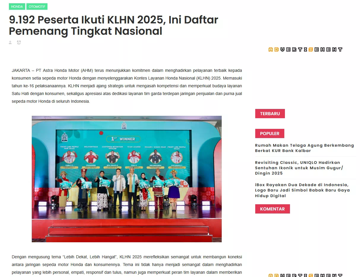 9.192 Peserta Ikuti KLHN 2025, Ini Daftar Pemenang Tingkat Nasional