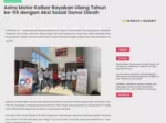 Astra Motor Kalbar Rayakan Ulang Tahun ke-55 dengan Aksi Sosial Donor Darah