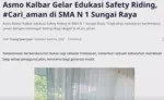 Asmo Kalbar Gelar Edukasi Safety Riding, #Cari_aman di SMA N 1 Sungai Raya