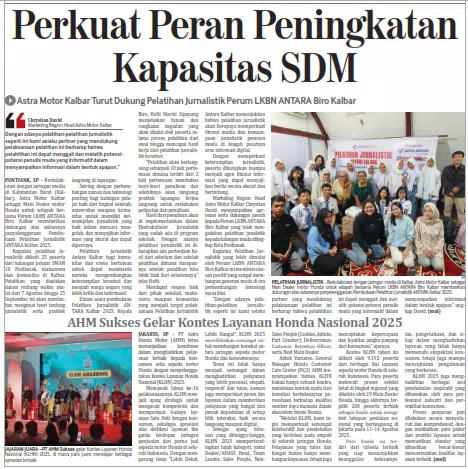 AHM Sukses Gelar Kontes Layanan Honda Nasional 2025