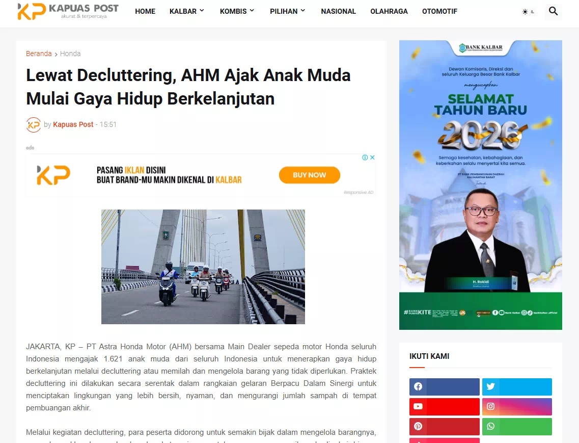 Lewat Decluttering, AHM Ajak Anak Muda Mulai Gaya Hidup Berkelanjutan