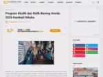 Program Mudik dan Balik Bareng Honda 2026 Kembali Dibuka