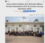 Astra Motor Kalbar dan Ratusan Bikers Honda Meriahkan HUT RI Lewat Convoy Merdeka 2026