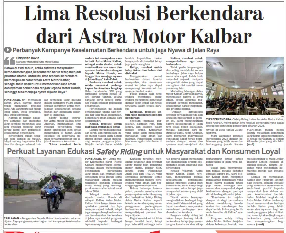 Perkuat Layanan Edukasi Safety Riding untuk Masyarakat dan Konsumen Loyal