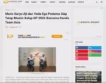 Mario Suryo Aji dan Veda Ega Pratama Siap Tatap Musim Balap GP 2026 Bersama Honda Team Asia